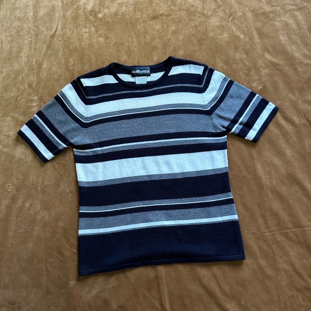 🖤 VINTAGE BLACK & WHITE SAG HARBOR SHORT SLEEVE TOP 🖤